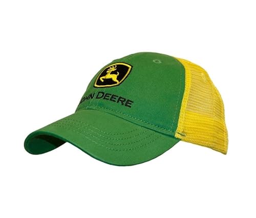 JOHN DEERE Kinder Cap in Grün/Gelb mit Mesh-Rücken und JD-Logo von JOHN DEERE