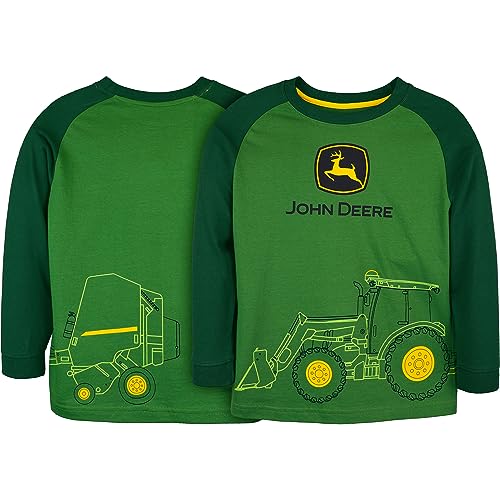 JOHN DEERE Kinder Sweatshirt mit Traktor-Print - Grün/Schwarz, 5-8 Jahre (5-6 Jahre) von JOHN DEERE