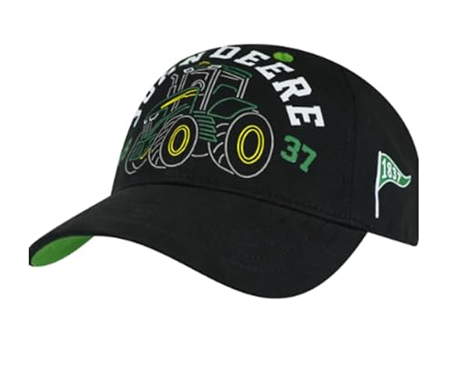 JOHN DEERE Schwarze Baseball-Cap für Kinder mit Traktor-Aufdruck von JOHN DEERE