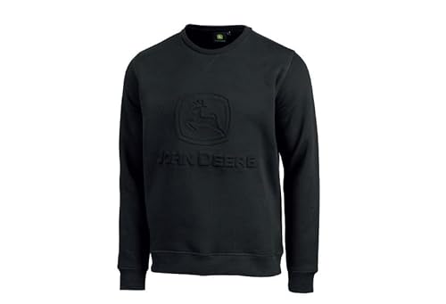 JOHN DEERE Sweatshirt Schwarz - mit geprägtem Logo Hoodie Pulli Kapuzenpullover Sweater Herren (as3, Alpha, s, Regular, Regular) von JOHN DEERE
