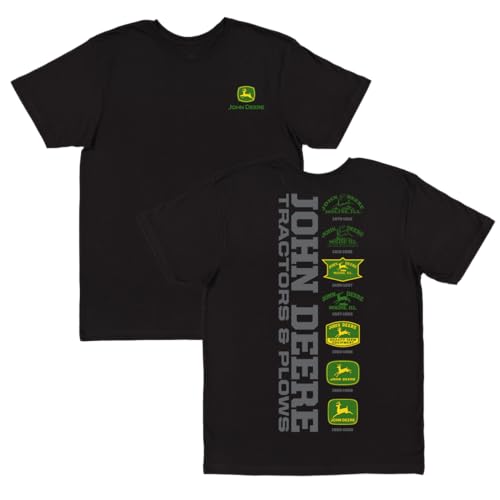 JOHN DEERE Logo-Timeline Herren T-Shirt in Schwarz, Größe XXL – Markenqualität für Stil und Komfort von JOHN DEERE