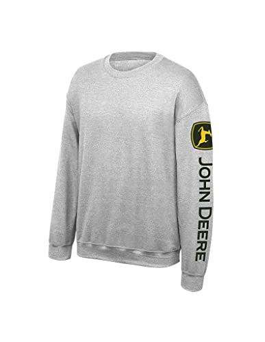 John Deere Jd Crew Neck Fleece Sweatshirt Oxford (X-Large) von JOHN DEERE