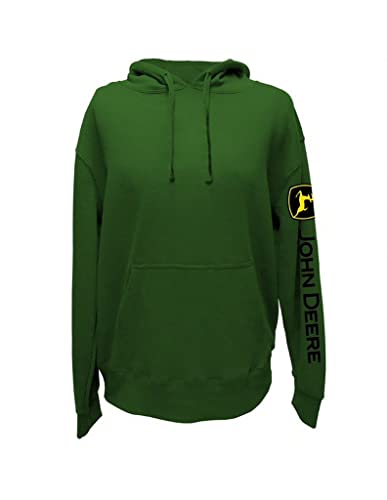 John Deere Men's Fleece Hood T-shirt Sleeve Print-Oxford-L von JOHN DEERE