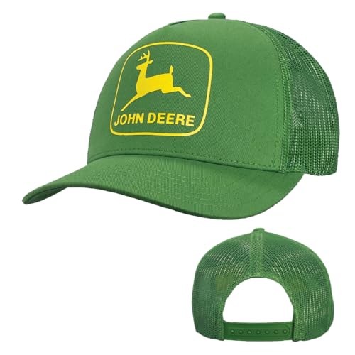 John Deere Mens Classic Logo Cotton Twill Mesh Back Trucker Hat von JOHN DEERE