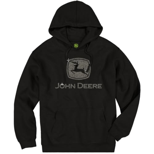 John Deere Silver Glitter TM Hoodie, Schwarz, L von JOHN DEERE