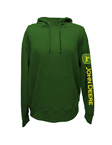 John Deere Solid Hoodie with Logo on Sleeve von JOHN DEERE