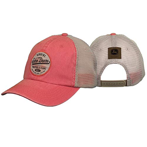 John Deere Tractors Women's Ivory Patch Cap, Ivory and Coral von JOHN DEERE