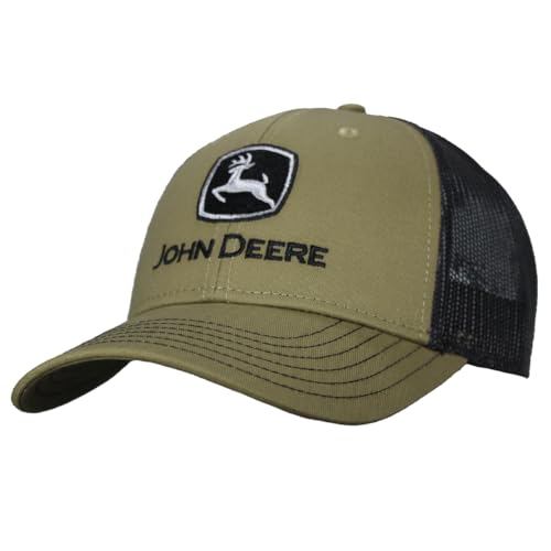 JOHN DEERE Twill Trucker Hat Mesh Baseball Cap-Olive-Os von JOHN DEERE