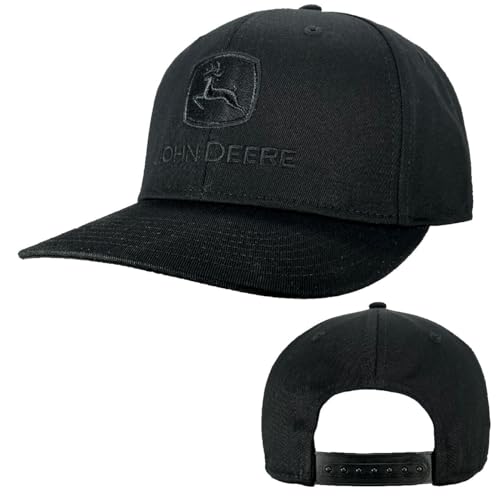 John Deere Blackout Trademark All Twill-Baseballkappe, Schwarz, Einheitsgröße von JOHN DEERE