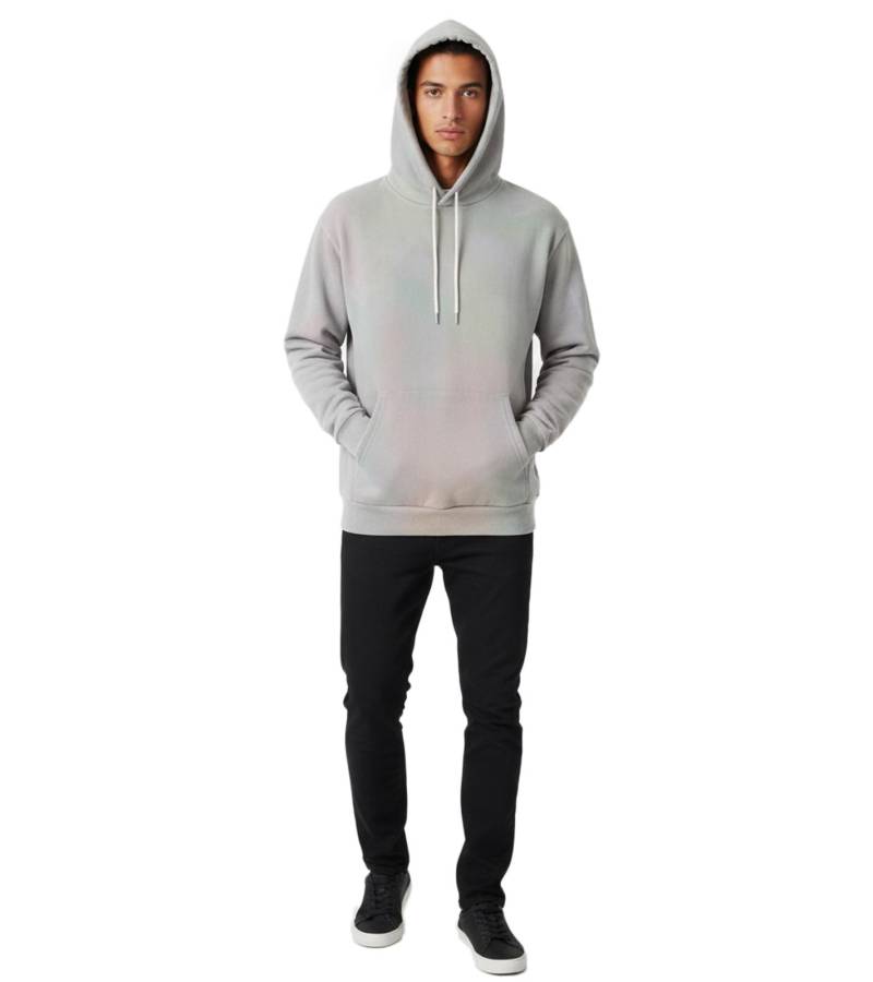 John Elliott Sequoia Herren Hoody mit expressive Farbverläufe in grün und lila Cloud Dye von JOHN ELLIOTT