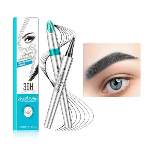Wasserdichter 3D Augenbrauenstift,Augenbrauenstift,Wischfest Langanhaltenden Augenbrauenstift Microblading,3D Augenbrauenstift,Kann Leicht Natürliche Augenbrauen Brauen (Schwarz) von JOHNBOLIN