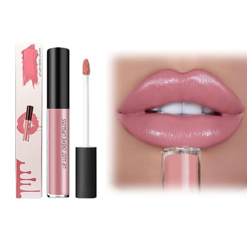 Wasserfest Lipgloss 2026 Neues Upgrade, 24 Stunden Halt Lippenstift mit Cremiger Textur, Feuchtigkeitsspendender Lipgloss, Glatte Schimmertextur Lip Stain, Lang Anhaltender Charme, Lip-gloss (3#) von JOHNBOLIN