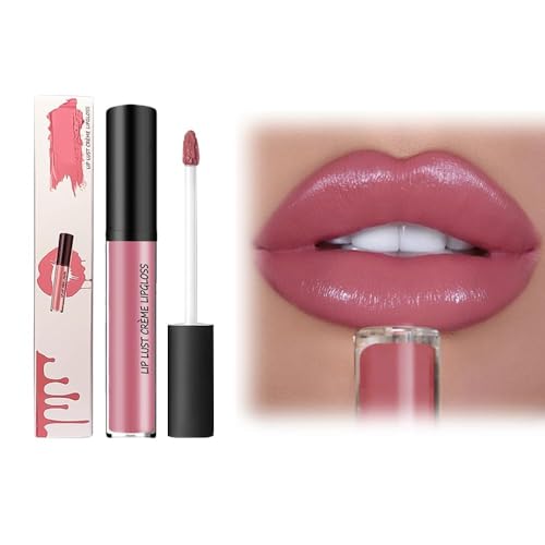 Wasserfest Lipgloss 2026 Neues Upgrade, 24 Stunden Halt Lippenstift mit Cremiger Textur, Feuchtigkeitsspendender Lipgloss, Glatte Schimmertextur Lip Stain, Lang Anhaltender Charme, Lip-gloss (5#) von JOHNBOLIN