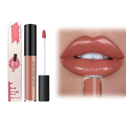 Wasserfest Lipgloss 2026 Neues Upgrade, 24 Stunden Halt Lippenstift mit Cremiger Textur, Feuchtigkeitsspendender Lipgloss, Glatte Schimmertextur Lip Stain, Lang Anhaltender Charme, Lip-gloss (8#) von JOHNBOLIN