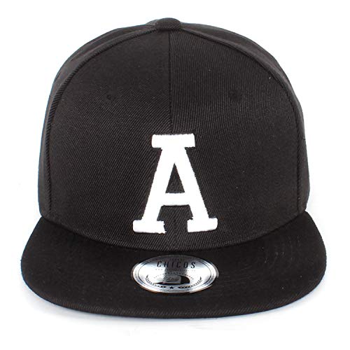 JOHNNY CHICOS Letter Cap Buchstaben A B C D E F G H I J K L M N O P Q R S T U V W X Y Z Cap in Einheitsgröße Unisex Verstellbare Größe Herren Damen Jugendliche von JOHNNY CHICOS
