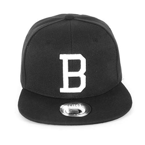 JOHNNY CHICOS Letter Cap Buchstaben A B C D E F G H I J K L M N O P Q R S T U V W X Y Z Cap in Einheitsgröße Unisex Verstellbare Größe Herren Damen Jugendliche von JOHNNY CHICOS
