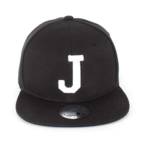 JOHNNY CHICOS Letter Cap Buchstaben A B C D E F G H I J K L M N O P Q R S T U V W X Y Z Cap in Einheitsgröße Unisex Verstellbare Größe Herren Damen Jugendliche von JOHNNY CHICOS