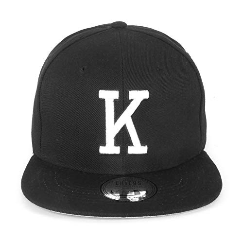 JOHNNY CHICOS Letter Cap Buchstaben A B C D E F G H I J K L M N O P Q R S T U V W X Y Z Cap in Einheitsgröße Unisex Verstellbare Größe Herren Damen Jugendliche von JOHNNY CHICOS