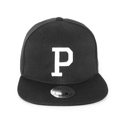JOHNNY CHICOS Letter Cap Buchstaben A B C D E F G H I J K L M N O P Q R S T U V W X Y Z Cap in Einheitsgröße Unisex Verstellbare Größe Herren Damen Jugendliche von JOHNNY CHICOS