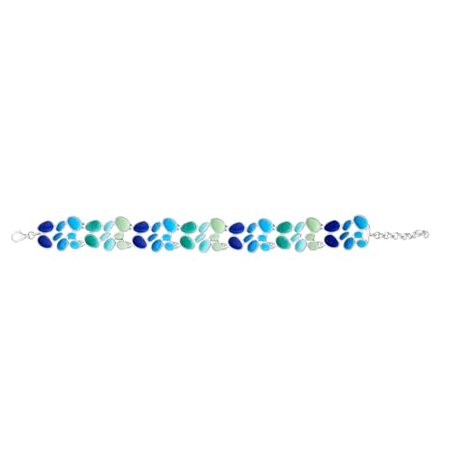 JOI D'ART FRUITS SILBER ARMBAND | Designed by Joidart | Fruits Collection | Finish: 925 Silber matt und Emaille in Blautönen., Gold von JOI D'ART