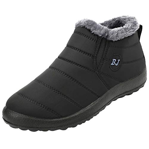 JOINFREE Snow Proof Stiefel Warme Feste Wasserdichte Kunstpelz Futter für Frauen Schwarz, 40 EU (Herstellergröße: 250) von JOINFREE