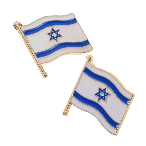 JOINPAYA 2stücke Emaille-anstecknadel Mit Israel-flagge Kreatives Abzeichen Für Partys Gedenkveranstaltungen Souvenir-brosche Für Damen Und Herren Jüdisches Andenken von JOINPAYA