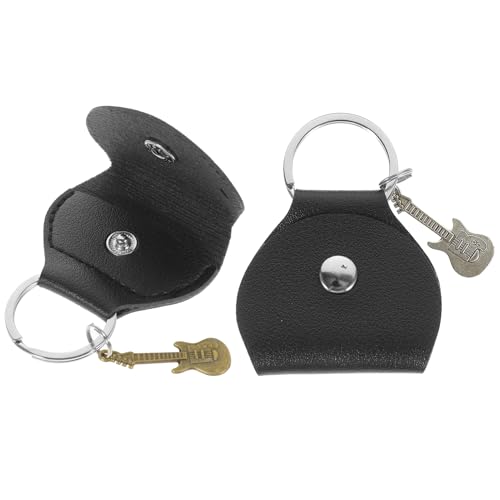 JOINPAYA 1 Satz Guitar Pick Holder Gitarrenplektrum Halter Gitarrenpick Schutzbeutel Gitarrenpick Box Kette Werkzeuggürtel Fall Halter Für Gitarrenpickel Gitarren-Organizer Metall Black 2st von JOINPAYA