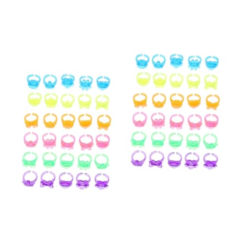 JOINPAYA 2 Sätze Plastikringe Für Party Mädchen Zubehör Kleiner Finger Kleinkinder Kunststoff Kinderring Plastikringe Fasching Kleinen Kinderfingerring Zufällige Farbe 100 Stück * 2 von JOINPAYA