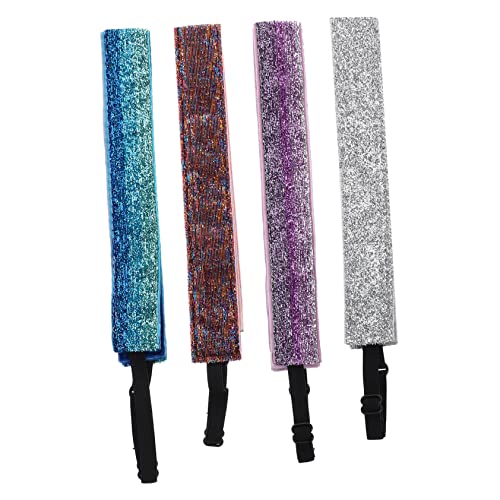 JOINPAYA 2 Sätze Sport Stirnband Elastisches Schweißabsorbierendes Haarband Für Atmungsaktiv Für Yoga Basketball Fußball Glitzernde Designs Und Farben 4 Stücke * 2 von JOINPAYA