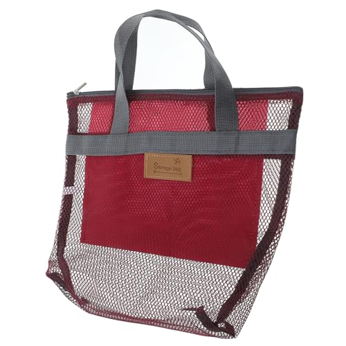 JOINPAYA 2 Stck. Große Mesh Strandtasche für Damen Leichte Faltbare Badetasche mit Tragegriff Vielseitige Reisetasche für Strand Urlaub Outdoor und Schwimmbad Atmungsaktive Netz von JOINPAYA