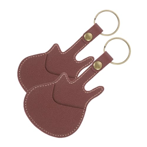 JOINPAYA 2 Stück Gitarren Plektrum Halter Schlüsselanhänger aus Kratzfestem Leder Kompakte Gitarrenförmige Pick Tasche für Musiker Praktischer Organizer für Plektren und Kleines Zubehör JOINPAYA 2 Stück Gitarren Plektrum Halter Schlüsselanhänger aus Kratzfestem Leder Kompakte Gitarrenförmige Pick Tasche für Musiker Praktischer Organizer für Plektren und Kleines Zubehör von JOINPAYA