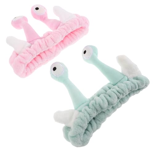 JOINPAYA 2stücke Einzigartige Schnecke Stirnband Mit Augen Weichen Und Elastischen Haar Hoop Für Frauen Cartoon Make-up Stirnband Gesicht Waschen Haarband von JOINPAYA