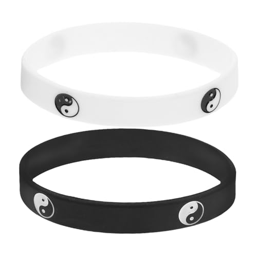 JOINPAYA 2 Stück Silikon Armbänder für Herren und Damen Design Handgelenkarmbänder Sportarmband mit Chinesischem Kulturthema und JOINPAYA 2 Stück Silikon Armbänder für Herren und Damen Design Handgelenkarmbänder Sportarmband mit Chinesischem Kulturthema und von JOINPAYA