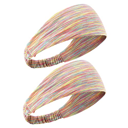 JOINPAYA 2stücke Seiden-stirnbänder Sport-schweißbänder Make-up-haarbänder Bunt Atmungsaktiv Angenehm Zu Tragen Für Yoga Laufen Gesichtsreinigung von JOINPAYA