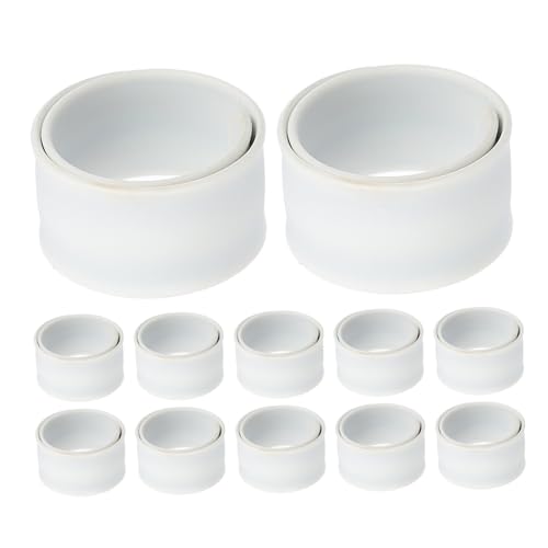 JOINPAYA 20 Stück Weiße Silikon Slap Armbänder für Blanke DIY Snap Wristbands Flexibel Hautfreundlich für Schule Geburtstag Halloween Weihnachten Kreative Bastelprojekte von JOINPAYA