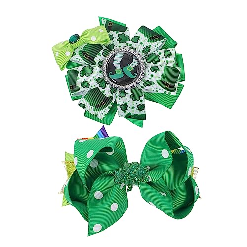 JOINPAYA 2stücke Haarnadel Zum St Patrick's Day Haarschleifen-clips Lustige Haarspange Haarspangen Mit Schleife Haarschmuck Aus Metall Und Stoff Für Dauerhaften Gebrauch von JOINPAYA