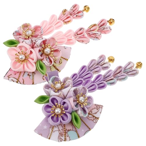 JOINPAYA 2stücke Blumen-haarnadeln Im Japanischen Stil Kopfbedeckungen Haarschmuck Für Damen Fächer-haarspangen Haarspange Mit Blumenquaste JOINPAYA 2stücke Blumen-haarnadeln Im Japanischen Stil Kopfbedeckungen Haarschmuck Für Damen Fächer-haarspangen Haarspange Mit Blumenquaste von JOINPAYA