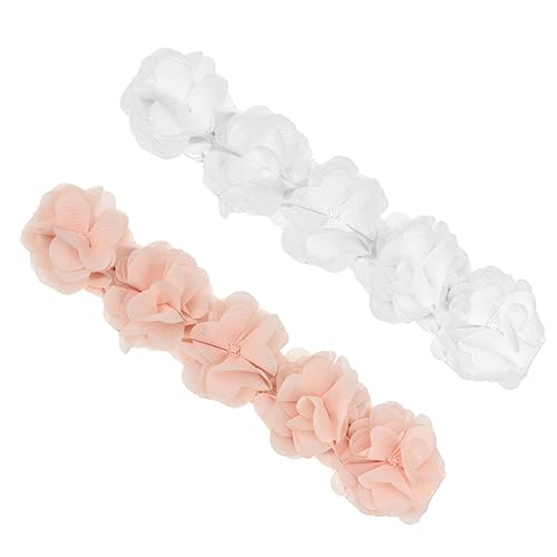 JOINPAYA 2stücke Junge Mädchen Stirnband Haarband Mädchen Kopftuch Kopfschmuck Haarschmuck Fünf Blumen Nebeneinander Für Kleinkinder Und Junge Weiß Rosa von JOINPAYA