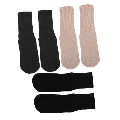 JOINPAYA 3 Paare Damen Yogasocken mit Rutschfesten Griffen Atmungsaktive Baumwolle Mid calf Schweißabsorbierend Stabilisierend für Yoga Laufen und Indoor fitness von JOINPAYA