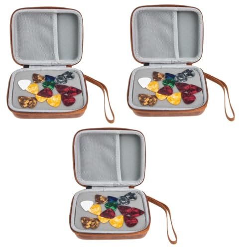 JOINPAYA 3 Sätze Pick-Box-Picks Daumenpicks Gigbag Tragetaschen-Organizer Auftritt Guitar Pick Gitarren Picks zubehör schlüsselanhänger Plektrumhalter Tasche für Gitarrenplektren Eva Brown JOINPAYA 3 Sätze Pick-Box-Picks Daumenpicks Gigbag Tragetaschen-Organizer Auftritt Guitar Pick Gitarren Picks zubehör schlüsselanhänger Plektrumhalter Tasche für Gitarrenplektren Eva Brown von JOINPAYA