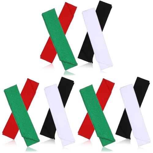 JOINPAYA 3 Sätze Sport Stirnbänder Verstellbare Elastische Kopfbandanas Rot Und Grün Rutschfest Und Schweißabsorbierend Für Männer Und Frauen Beim Sport Und Workout 4 Stück * 3 von JOINPAYA