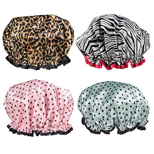 JOINPAYA 3 Sätze Wasserdichte Duschhaube Schlafhaube Frau Duschhauben Dame Duschhut Badekappen Für Frauen Badekappen Wasserdicht Zufällige Farbe 3 Stück * 3 von JOINPAYA