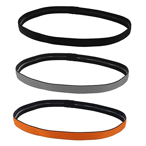 JOINPAYA 3 Stück Anti-Rutsch-Silikon-Sporthaarband Ausbildung Schweiß sportlich Jungs Stirnband sport stirnband männer elastisches Stirnband Männer elastische Sport-Stirnbänder Nylon von JOINPAYA