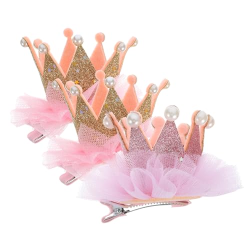 JOINPAYA 3stücke Krone Kopfschmuck Haarspange Für Mädchen Blumenkrone Haarnadel Elastische Kopfbedeckung Haarschmuck Party Festival Alltag Zufällige Farbe von JOINPAYA