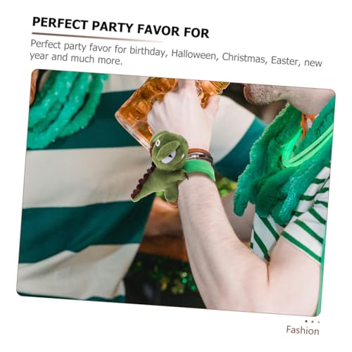 JOINPAYA 3stücke Dinosaurier Slap Armband Pack Cartoon Tier Schlagarmbänder Plüsch Partyzubehör Für Junge Mädchen Geburtstag Halloween Weihnachten von JOINPAYA