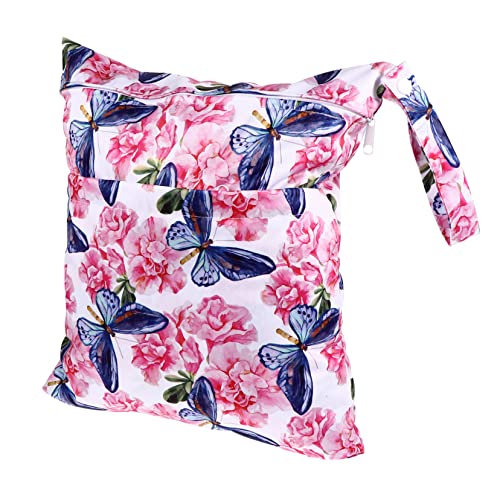 JOINPAYA 3St Wickeltasche Windelbeutel aus Stoff wasserdichte Aufbewahrungstasche aufbewahrungssack Storage Pockets Bedruckte Tasche Waschbare Wickeltasche gestricktes flaches Tuch von JOINPAYA