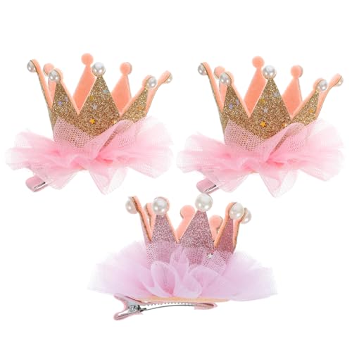 JOINPAYA 3stücke Krone Haarschmuck Für Mädchen Elastische Blumenkrone Haarnadel Kopfbedeckung Haarspangen Für Party Und Festival Zufällige Farbe von JOINPAYA