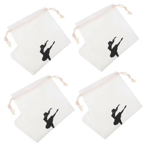 JOINPAYA 4stücke Ballettschuhtasche Aus Canvas Für Damen Und Mädchen Mit Kordelzug Zum Einfachen Öffnen Und Schließen Robust Und Leicht Zu Reinigen Als Tanzschuhtasche Und von JOINPAYA