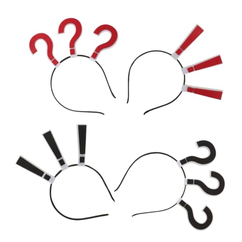 JOINPAYA 4stücke Fragezeichen-stirnband Übertriebene Zeichensetzung Haarband Für Party Und Feiertage Haarreifen Kopfschmuck Für Weihnachten Halloween-kostüm Und Fotoautomaten-requisite von JOINPAYA