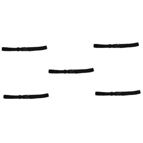 JOINPAYA 5 Stück Unsichtbarer klein Stretchgürtel Herren Dehnbare Gürtel für Frauen Jogging reflektierend dünn Riementasche Geldgürtel Reisen Auslaufbeutel Weberei Schwarz von JOINPAYA